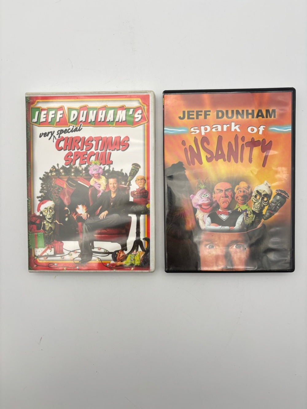 Lot of 2 - Jeff Dunham's Very Special Christmas & Spark of Insanity  Movie DVD.